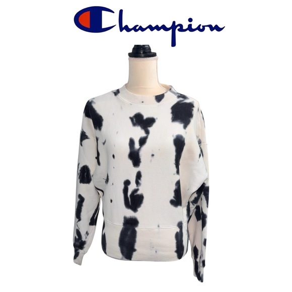 Champion (NWT) Women’s Tie-Dye  Crewneck Reverse Weave Sweatshirt,  X-Small - Picture 15 of 15